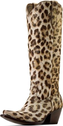 Ariat Womens Casanova X Toe Western Boots in Gilded Leopard Hair On Leather, B Medium Width, Size 5.5, by Ariat