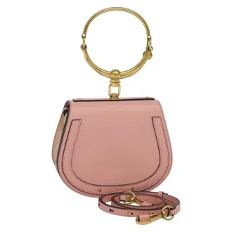 Chlo&eacute; Nile Crossbody Bag Leather Pink Leather Handbag (Pre-Owned)