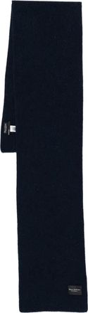 Marc O'Polo Sjaal met logopatch - Blauw