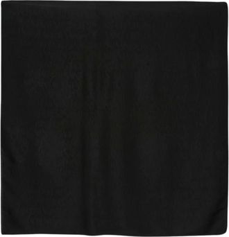 Saint Laurent Zijden sjaal met logo-jacquard - Dames - Accessoires - Zwart - Maat: ONE Size Zijde