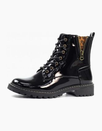 Lunar Womens Lunar GLW006 Nevada Boot in black patent