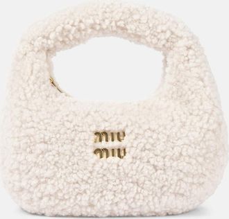 Miu Miu Wander Mini shearling shoulder bag
