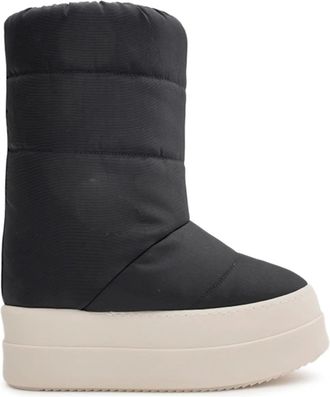 Rick Owens 65mm Lunar round-toe boots - women - Recycled Nylon/Nylon/Polyurethane/Polyester/Rubber - 37 - Black
