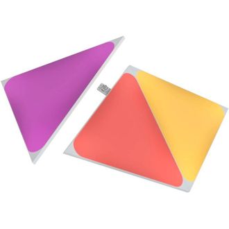 Nanoleaf Shapes Triangle Expansion Pack, 3 Triangoli led Aggiuntivi rgbw - Applique da Parete Interno Modulari, Luci Led 16M Colori WiFi, Funziona con Alexa