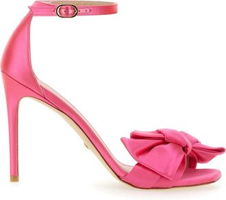 Stuart Weitzman Nudistcurve Loveknot 100 Sandal - Dames - Sandalen met hakken - Roze - 40 EU - Schoenen