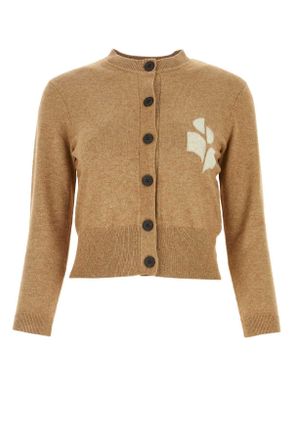 Isabel Marant Melang&atilde;&uml; Biscuit Cotton Blend Newton Cardigan