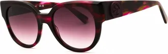Longchamp Burgundy Gradient Round Ladies Sunglasses LO779SN 234 53