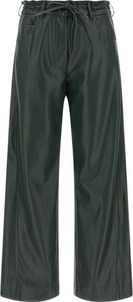 Nude Green Loose Drawstring Pants