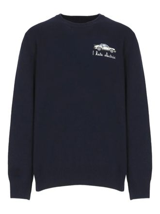 MC2 Saint Barth crew-neck embroidered sweater - men - Wool/Viscose/Polyamide/Cashmere - S - Blue