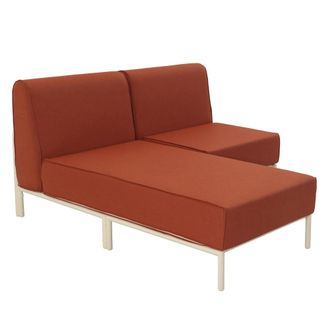 Oviala Conjunto modular de jard&iacute;n bajo para 2 personas terracota