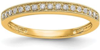 Diamond2Deal 14k Gold Lab Grown Diamond Wedding Band Ring 0.17Ct Clarity- VS Color- G-H