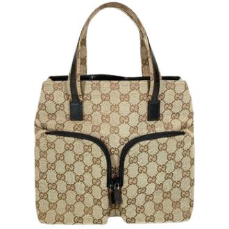 Gucci Pre-owned Handbags, unisex, Beige, Size: ONE SIZE Pre-owned Canvas Handbag