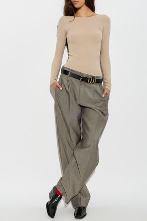 Jil Sander Long Sleeve Top, Womens, Beige