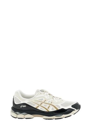 Asics Grey/White Gel-NYC Synthetic Mesh Sneakers