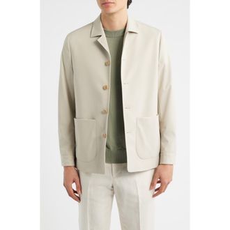 Aur&eacute;lien Stretch Leisure Jacket in Ecru at Nordstrom, Size Xx-Large