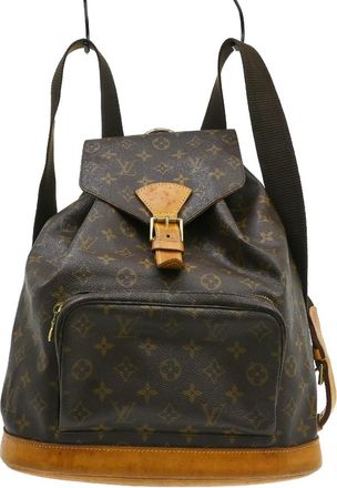 Louis Vuitton Vintage Montsouris Monogram Canvas Brown Canvas Backpack Bag (Pre-Owned)