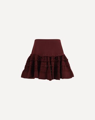 Alaia Wool crinoline ruffle mini Skirt Female 38