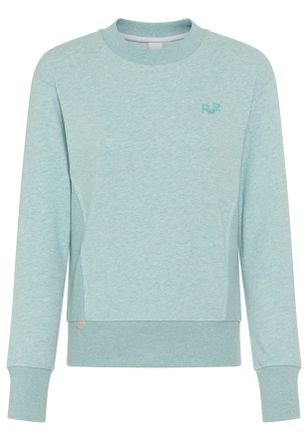 Ragwear Sweatshirt RAGWEAR AZALLEA O, Damen, Gr. XXL, aqua, Sweatware, Obermaterial: 70% Baumwolle, 30% Polyester, unifarben mit Farbeinsatz, h&uuml;ftlang, Rundha