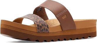 Reef Cushion Vista Hi Womens Sandals Brown/Leopard : 8.5 B - Medium, Synthetic