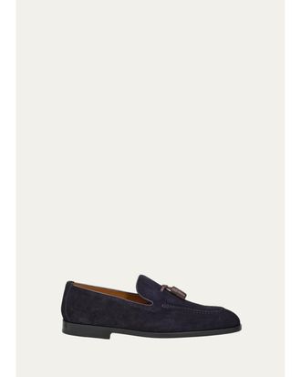 Doucal's Stresa Suede Tasseled Loafers