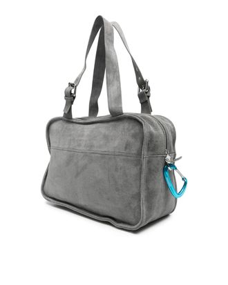 Patrizia Pepe Calfskin Leather Shoulder Bag - Gray