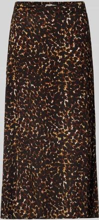 Ichi Midirock aus Viskose im Allover-Look Modell MARRAKECH in Black, Gr&ouml;&szlig;e XXL
