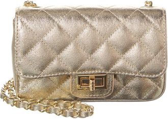 Persaman New York Jennie Metallic Quilted Leather Crossbody