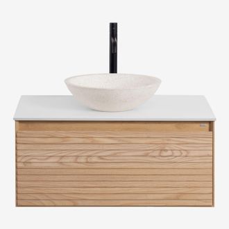 Sklum Sklum - Conjunto De Mueble De Ba&ntilde;o En Madera De Fresno Tedrik