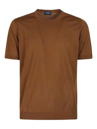 Drumohr short-sleeved cotton T-shirt - men - Cotton - 52 - Brown