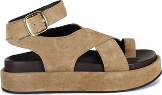 Diba Womens Sugar Fix Sandal In Tan Suede