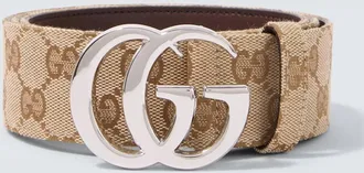 Gucci Flat Marmont GG Canvas belt