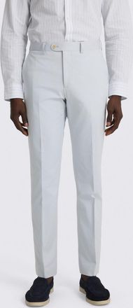 Moss Tailored Fit Pale Blue Cotton Trouser