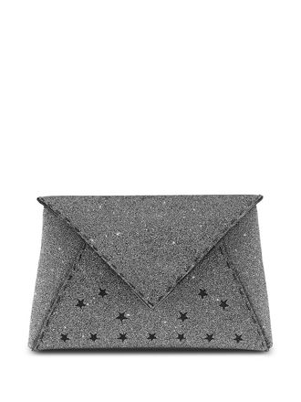 TYLER ELLIS small Lee Pouchet clutch bag - women - Crystal/Satin - One Size - Grey