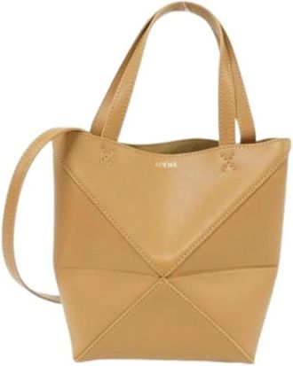 Loewe Pre-owned Mini Bags, female, Beige, Size: ONE SIZE Pre-owned Mini Leather Shoulder Bag