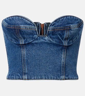 Magda Butrym Denim bustier top