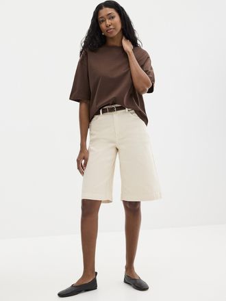 Contemporaine Womens Stretch colourful denim Bermuda short Fit: Wide leg, high rise