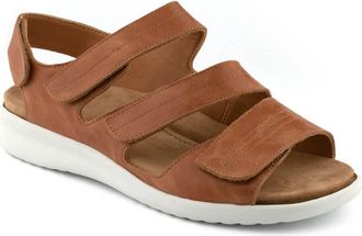 Ziera Womens Bonny W Sandals In Tan/ White Sole Leather