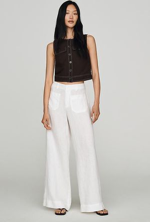 Sanctuary Linen Marine Wide-Leg Pants