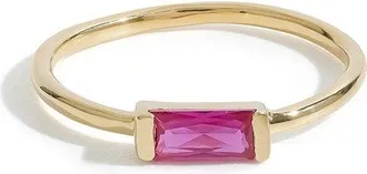 Tiramisu Plated 0.40 Ct. Tw. Lab-Grown Ruby Solitaire Ring