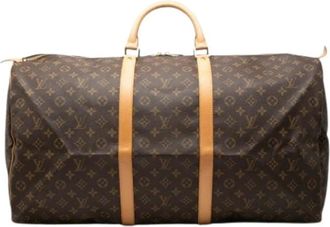 Louis Vuitton Pre-owned Keepall 60 - unisex - Vintage Weekendtas - Bruin - ONE Size - Leer - Vintage