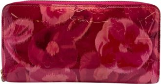 Louis Vuitton Pink Red Color Vernis Leather Long Wallet (Bi-Fold) (Pre-Owned)