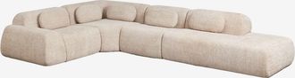 Sklum Sof&aacute; Modular Rinconera De 4 Piezas Con Div&aacute;n Derecho En Chenilla Envasado Al Vac&iacute;o Merida Sklum
