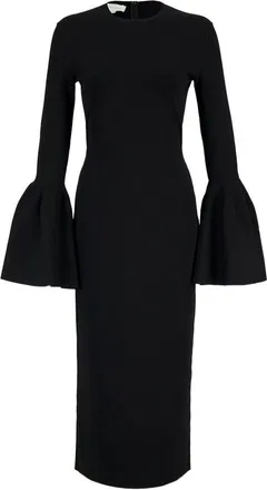 Stella McCartney Stella Mccartney midi-jurk met klokmouwen