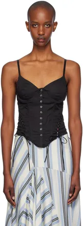 【送料&関税込】Saint Laurent Black Modal Blend Top Saint Laurent Black Modal Blend Top from $409.00 - on Stylight