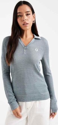 Fred Perry Polo in maglia a maniche lunghe blu