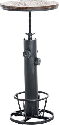 Clp Mesa alta redonda para 4 personas en Metal Plateado antiguo