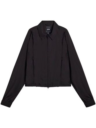 Yohji Yamamoto Cropped Black Jacket with Classic Collar