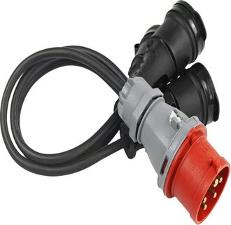 OEM Adaptador Cee 16 A 400 V A 3x 230 V - Conector 5 Polos - Cable De Goma H05rr-f 0,5 M 3x1,5 Mm&sup2; - Para Uso Industrial Y Exterior - 1 Unidad