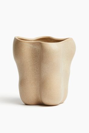 H&M Grosse Vase aus Steingut - Beige