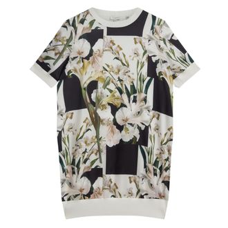 Ted Baker Roneea Jurk Met Bedrukte Geweven Voorkant In Ivoorkleur, Recht Model